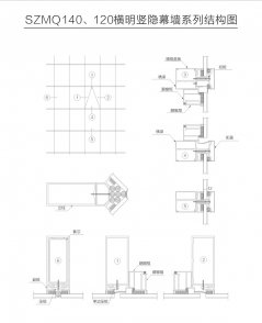 幕墻系列SZMQ140、120橫明豎隱系列